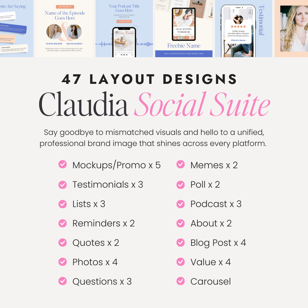 Claudia Social Media Kit